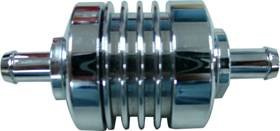 Bensinfilter Peak Flow billet till 5/16= 8mm slang, krom