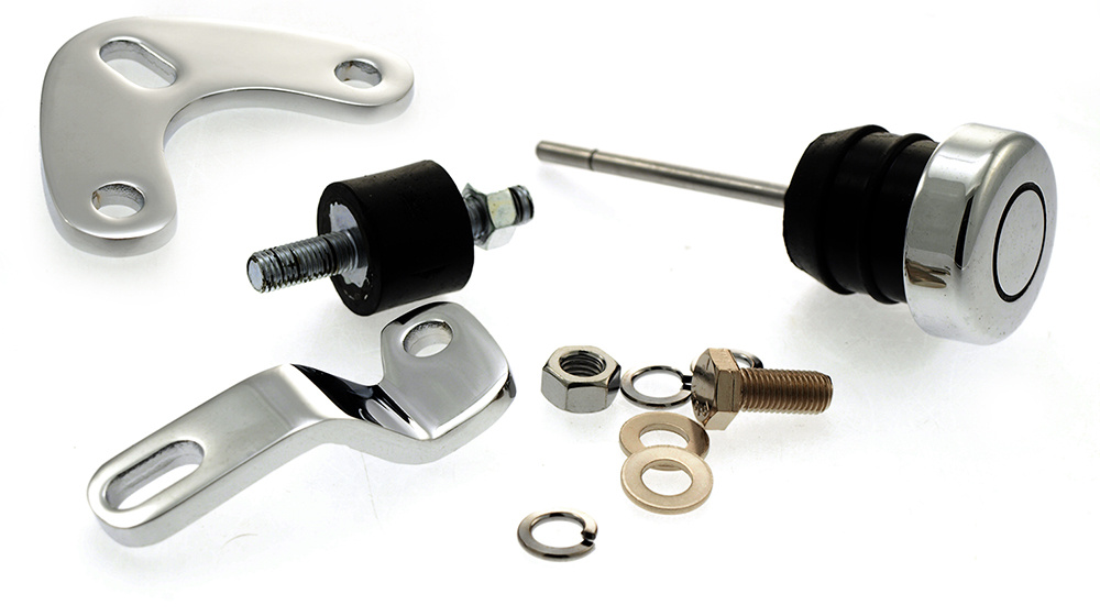 Oljetank, rund 6,5 center fill, Softail 84-99 & stelram, okromad