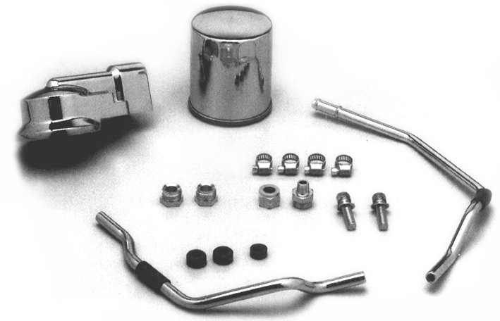Complete oilfilter mounting kit. Softail 92-99