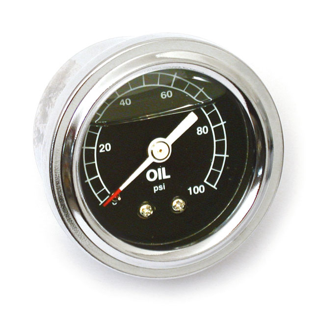 Gauge oilpressure 0-100lb, liquid filled