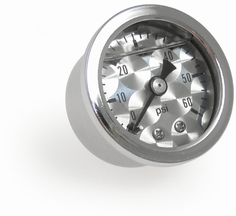 Oljetrycksm�tare 0-60 psi, v�tskefylld, facett botten