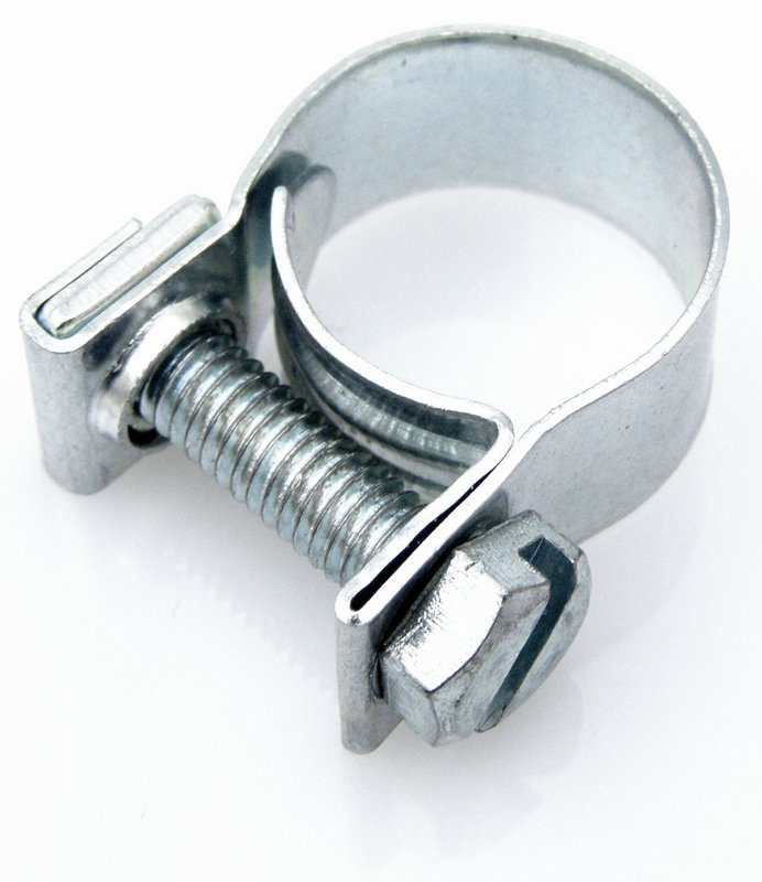 Slangkl�mma 12mm, passar slang mellan tankhalvor Fatbobtank