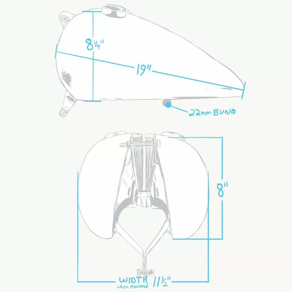 Lowbrow WX style split gas tank set