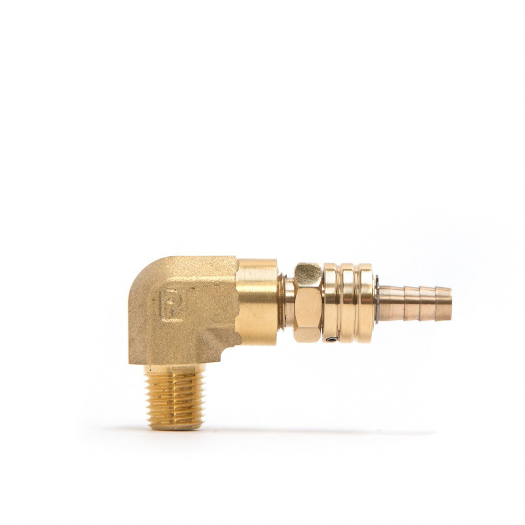 Prism Supply Petcock - 90 Adapter - 3/8