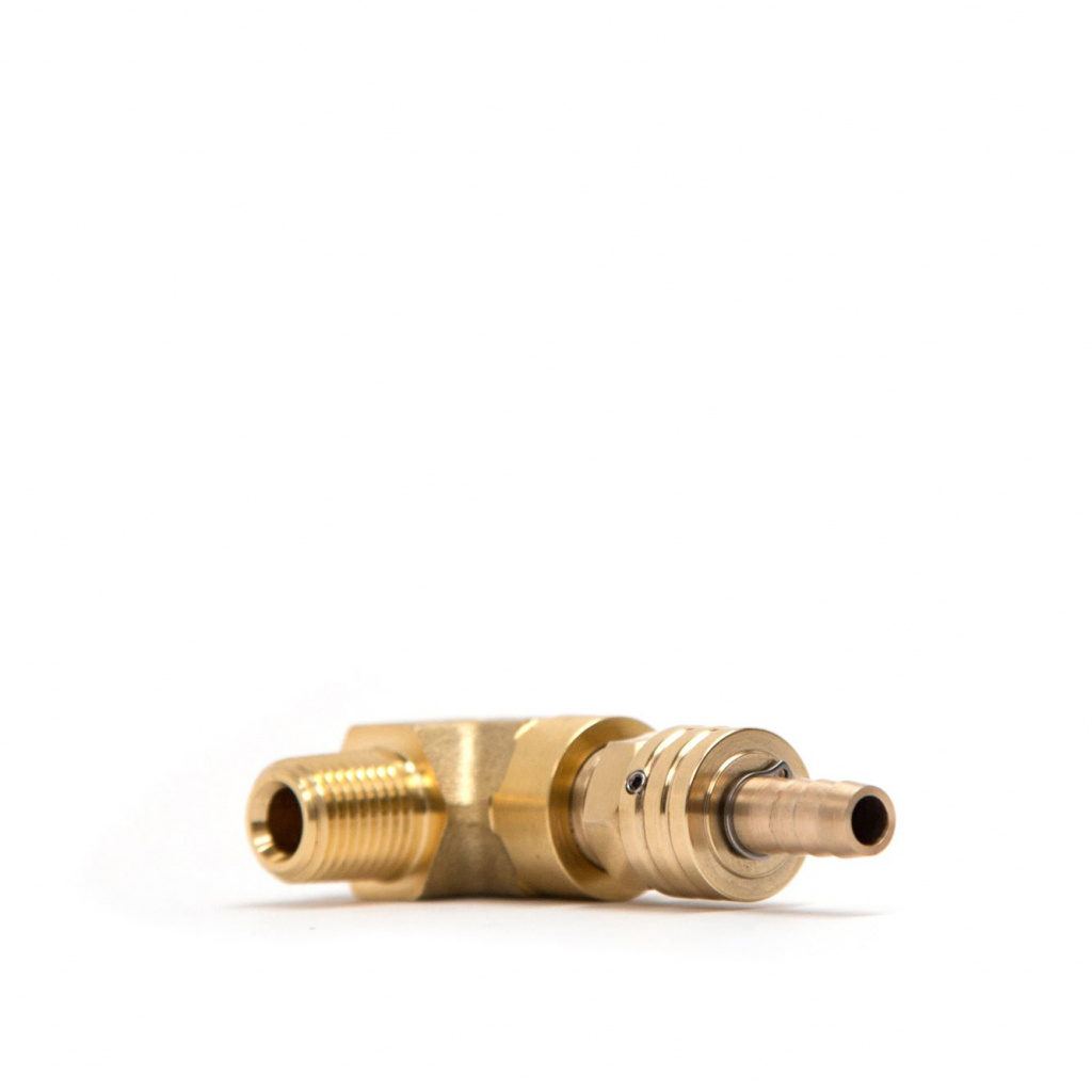 Prism Supply Petcock - 90 Adapter - 3/8