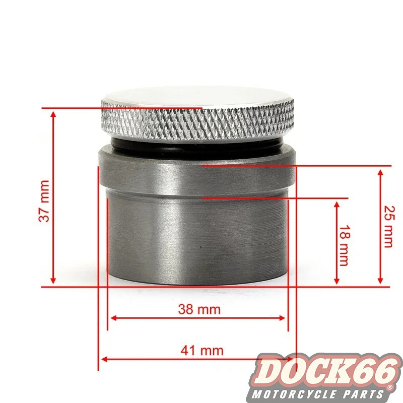 Aluminium Gas Cap polish with knurl and weld-in bung