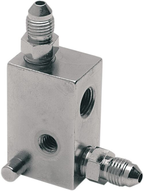 Drag Specialties Rear Brake-Tee W/ Brakelight-Switch Hole Chrome Univ.