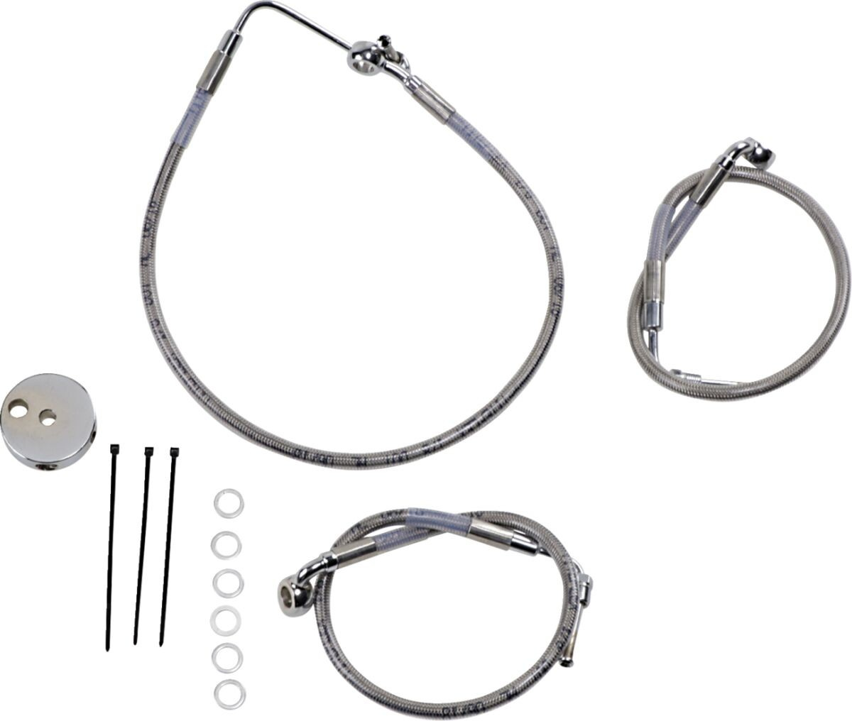 Drag Specialties Front Brake Line Stainless Steel Frt Brake Line 96-00