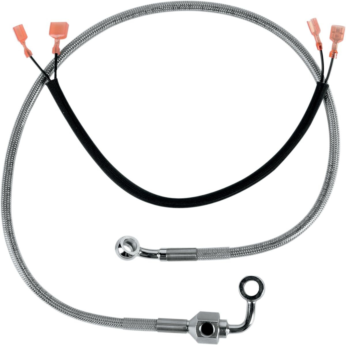 Drag Specialties Rear Brake Line Stainless Steel Rr Brake Line 00-03 X