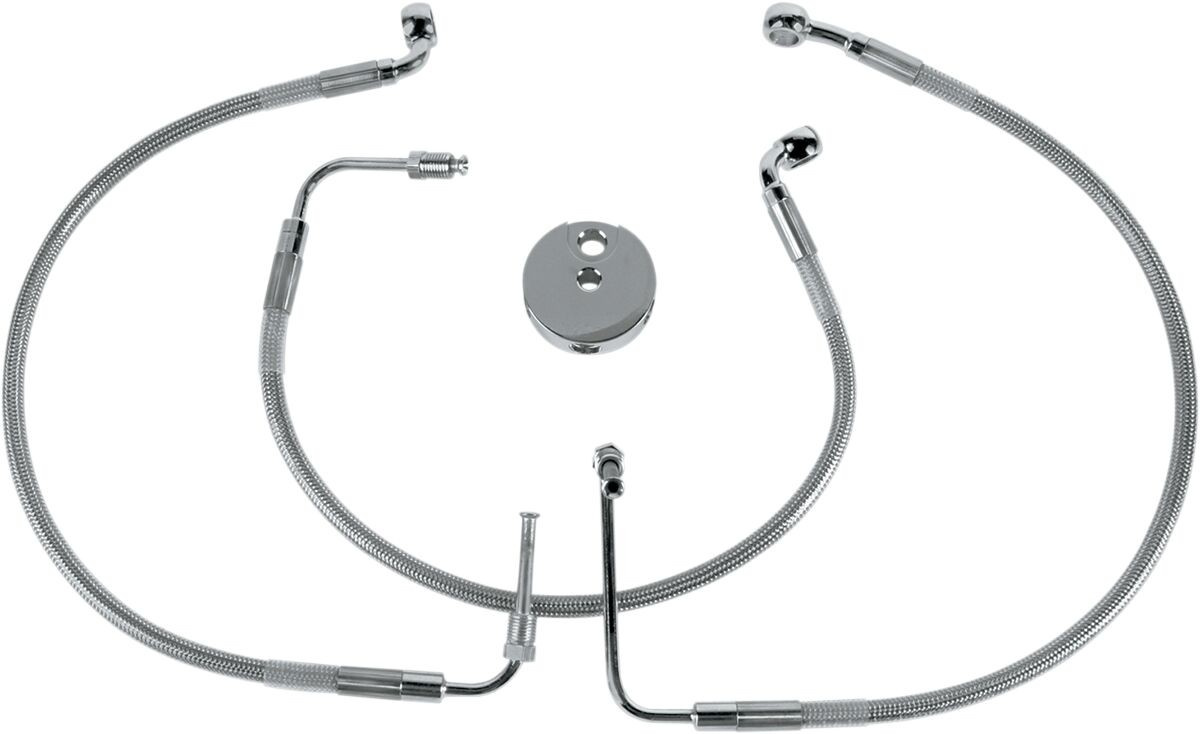 Drag Specialties Front Brake Line Stainless Steel Frt Brake Line 96-03