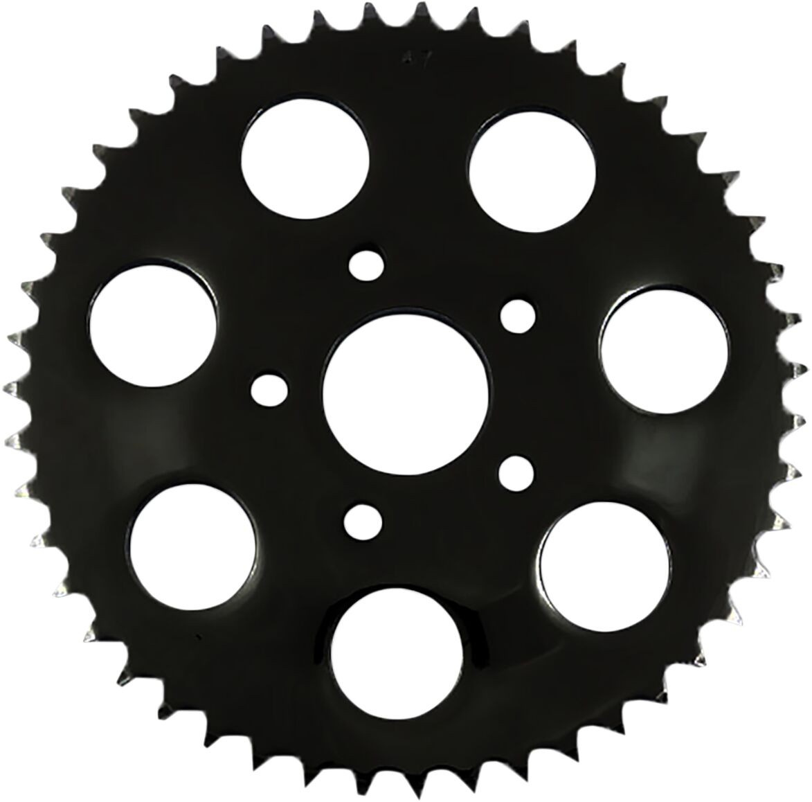 Drag Specialties Sprocket Rear Wheel 46T Flat Gloss Black Sprocket Blk