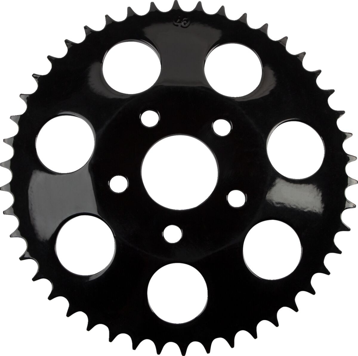 Drag Specialties Sprocket Rear Wheel 46T Dish Gloss Black Sprocket Blk
