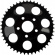 Drag Specialties Sprocket Rear Wheel 46T Dish Gloss Black Sprocket Blk
