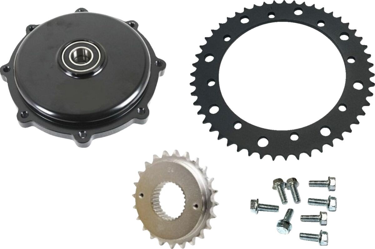 Drag Specialties Conversion Sprocket Kit - Black Sprocket Conv Kt 09-1
