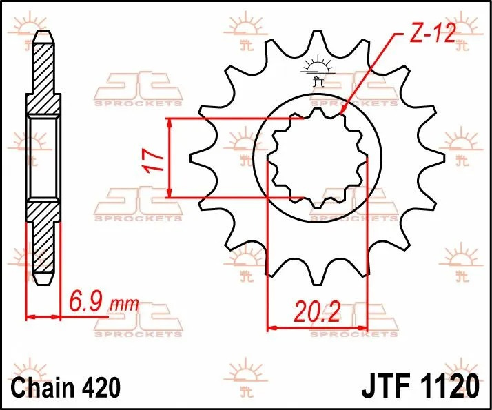 Jt Sprockets Jtf1120.11 Front Replacement Sprocket 11 Teeth 420 Pitch