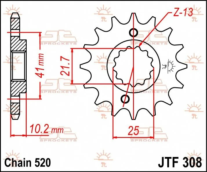 Jt Sprockets Jtf308.15 Front Replacement Sprocket 15 Teeth 520 Pitch N