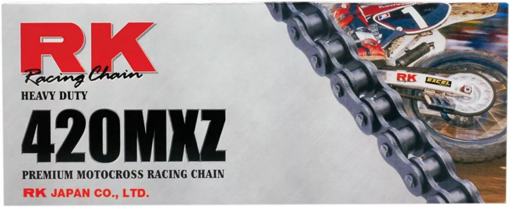 Rk Mxz 120 Clip Link 420 Non-Seal Replacement Drive Chain / Natural Ch
