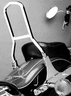 Sissy bar, Mini Lowboy 13 3/8 h�g, 8 1/4 bred vid f�ste