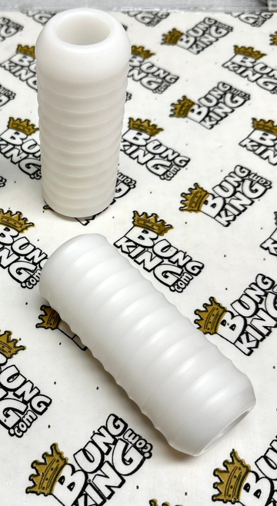 Bung King White Delrin Shock and Passenger Peg Slider