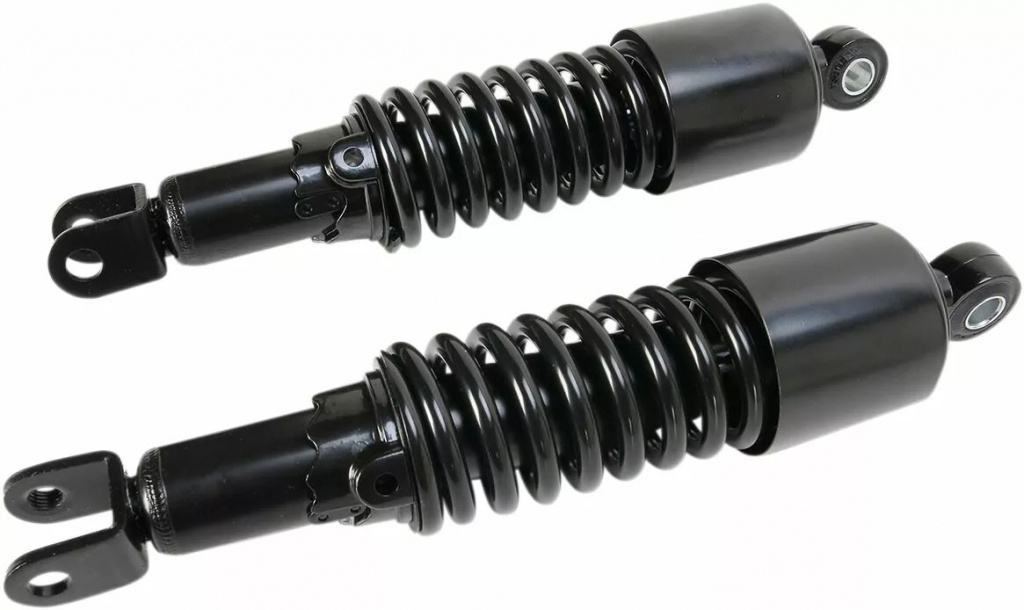 Emgo Shocks Black Body Black Spring Shocks Shorty Black