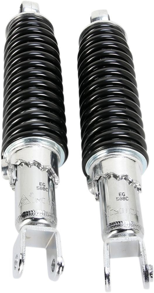 Emgo Shocks Chrome Body Black Spring Shocks Shorty Chrome