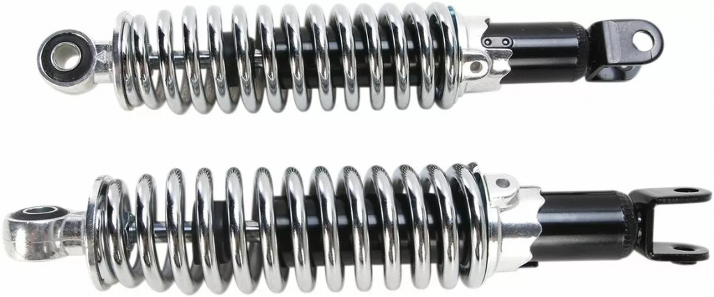 Emgo Shocks Black Body Chrome Spring Shocks Shorty Black