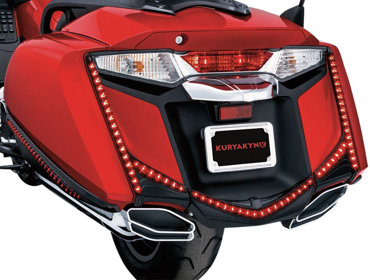 Kuryakyn Led Rear Fender Tip With Smoke Lens Black Tip Led Rear Fender