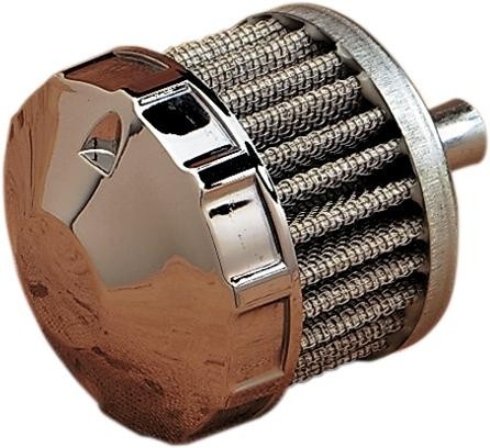 Emgo Replacement Crankcase Breather Filter Chrome Replacement Filter C