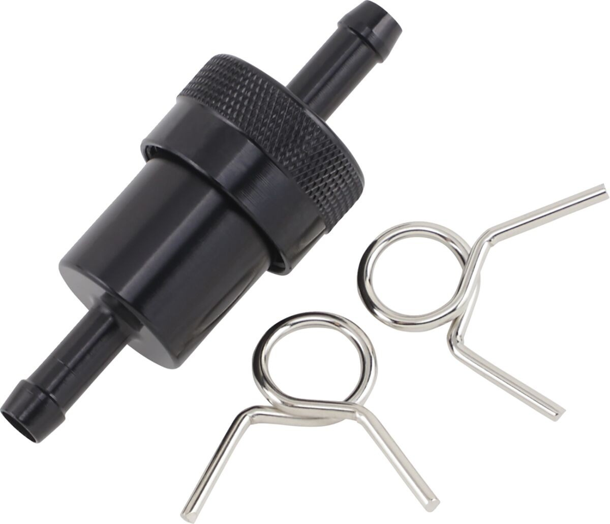 Emgo Fuel Filter Aluminium Black Fuel Filter Black 5/16