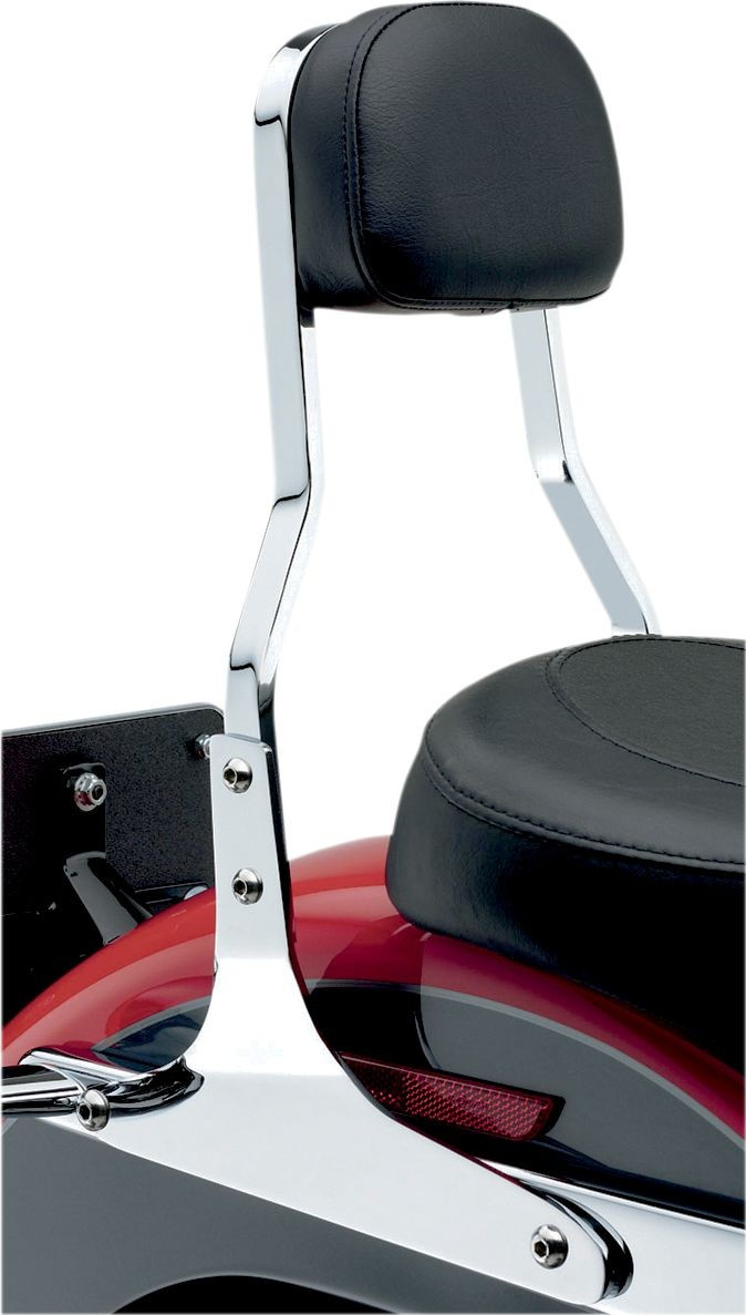 Cobra Short Square Sissy Bar Chrome With Pad Hd Sissy Bar Shrt Flstf/F