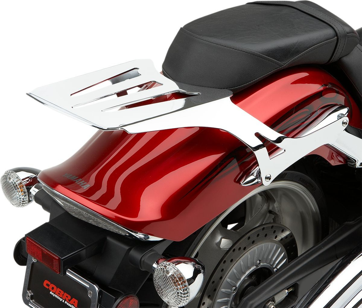 Cobra Luggage Rack Laser Cut For Sissy Bar Chrome Yamaha Luggage Rack