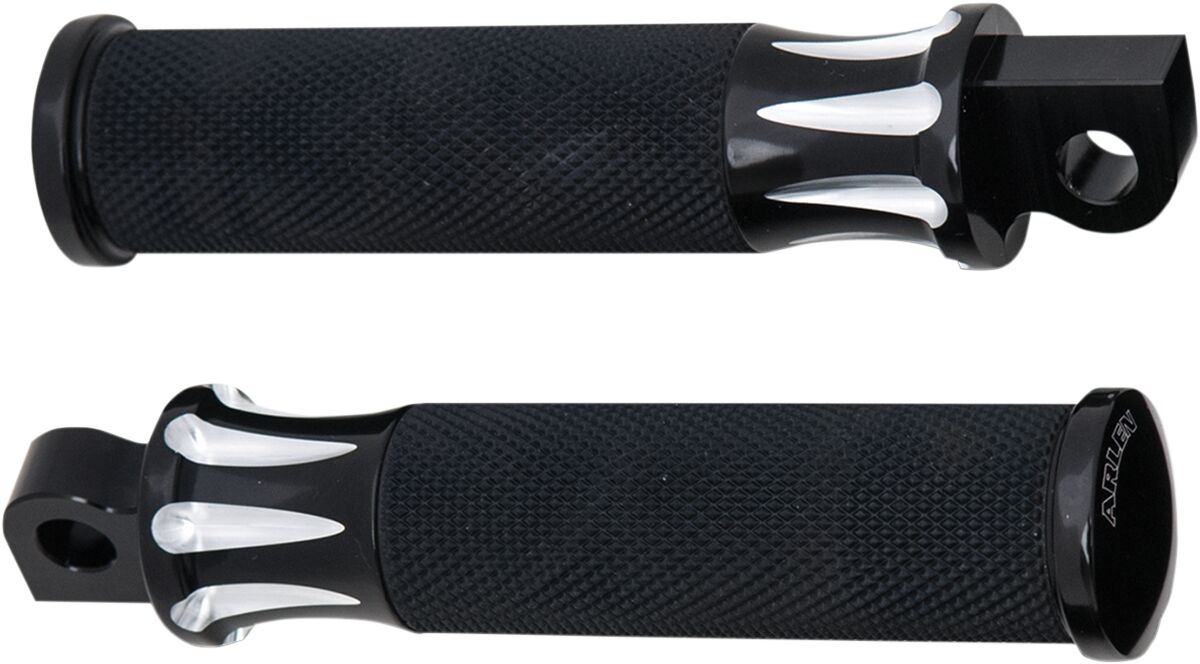 Arlen Ness Footpegs Deep Cut Fusion Black Footpeg Deep Cut Blk