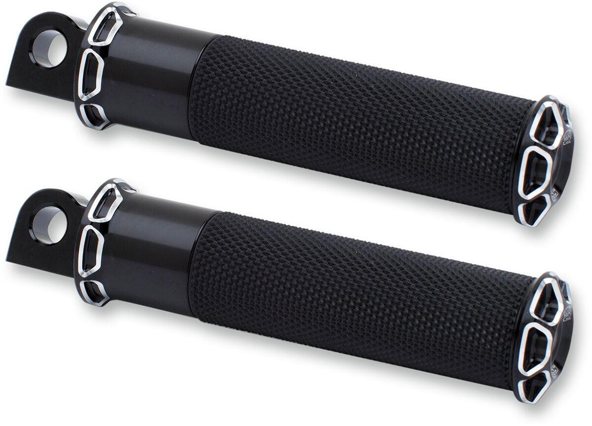 Arlen Ness Footpegs Beveled Fusion Black Peg Bevelled Black
