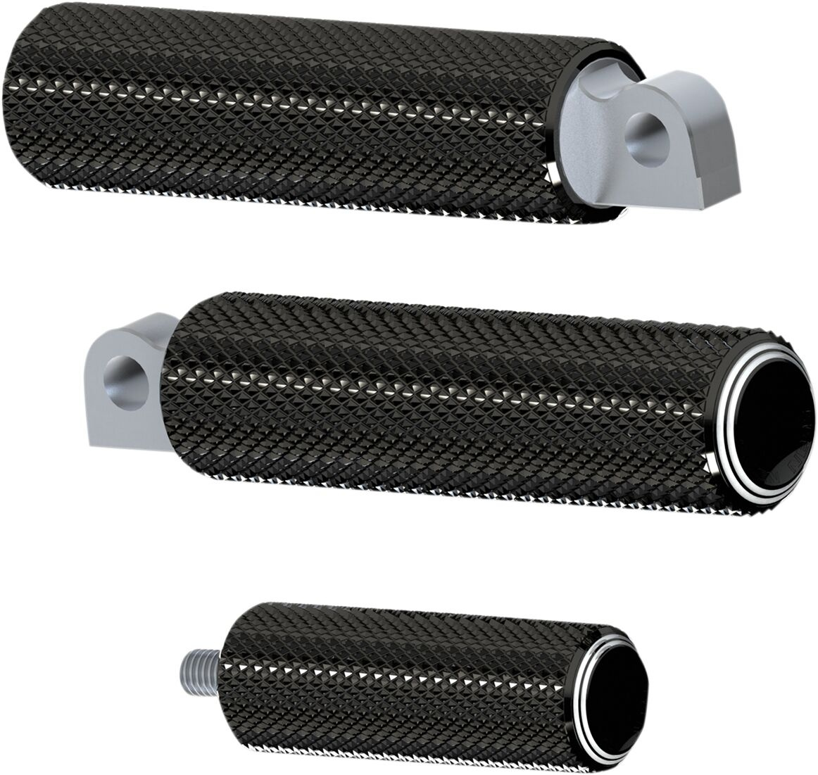 Arlen Ness Footpegs Dual Ring Black Footpegs Dual Ring Blk