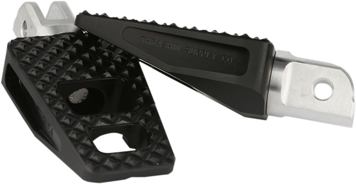 Thrashin Supply Co. Footpegs Driver P-54 Extra Grip Black Footpegs Fr
