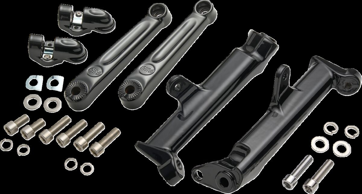 Ciro Frame Mounted Adjustable Highway Peg Mount - Black - Extended Mou