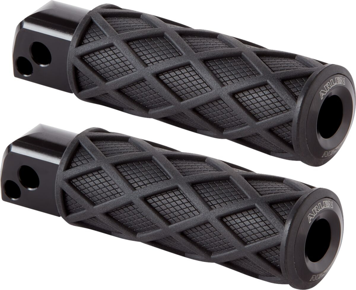 Arlen Ness Footpegs Passenger Diamond, Black Footpegs Passenger Diamon