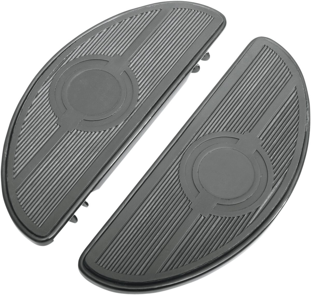 Drag Specialties Half-Moon Floorboards W/O Vibration Inserts Black Foo