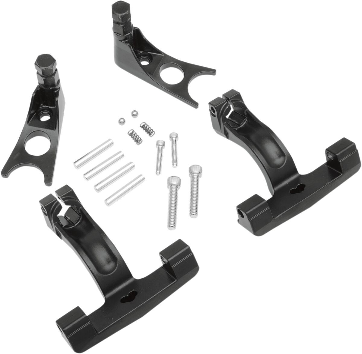 Drag Specialties Passenger Floorboard Mount Kit Black Softail 00-07 Mo