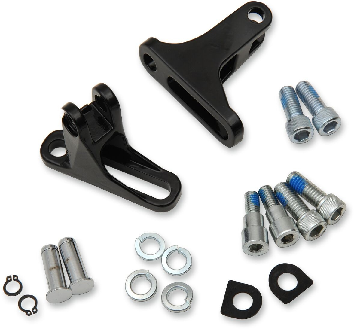 Drag Specialties Mount Kit Short Passenger Footpeg Gloss Black Mount P
