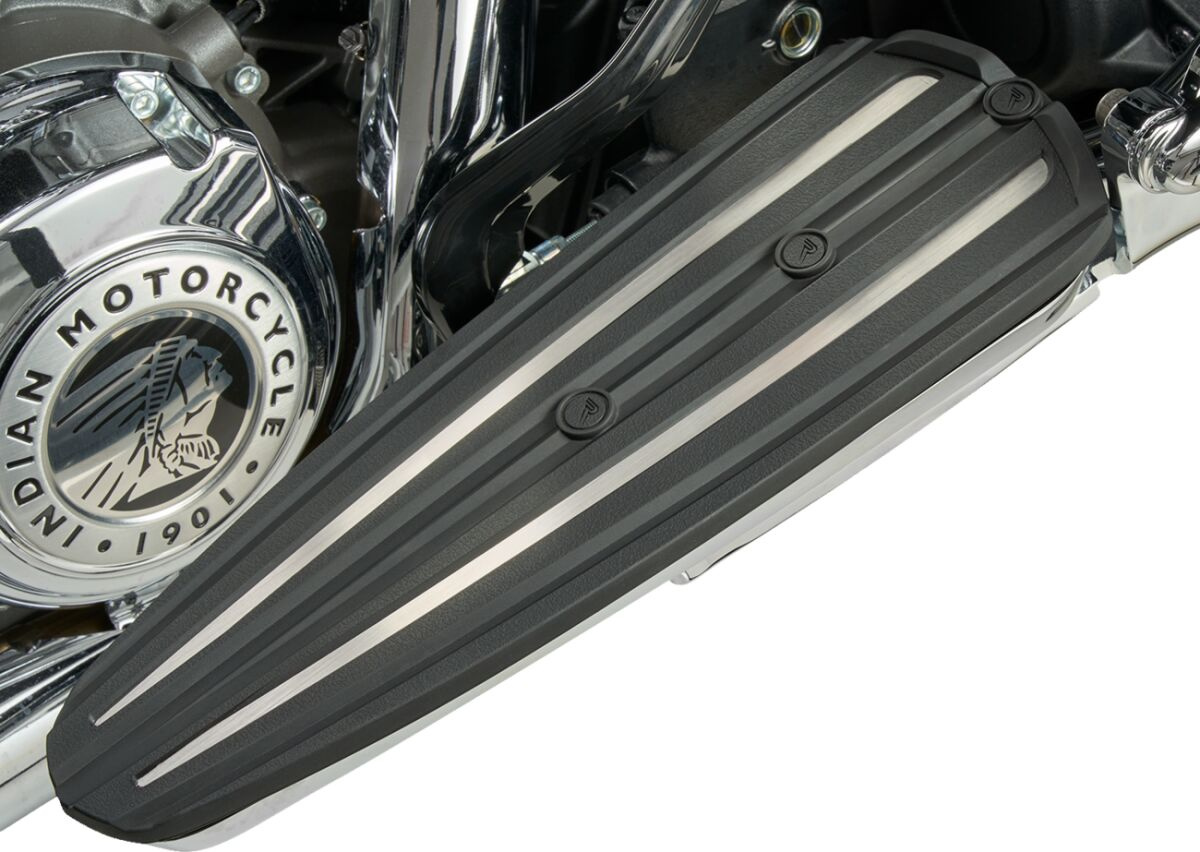 Ciro Insert Floorboard Blk W/Stnls Accents Indian Insert Floorboard Bl