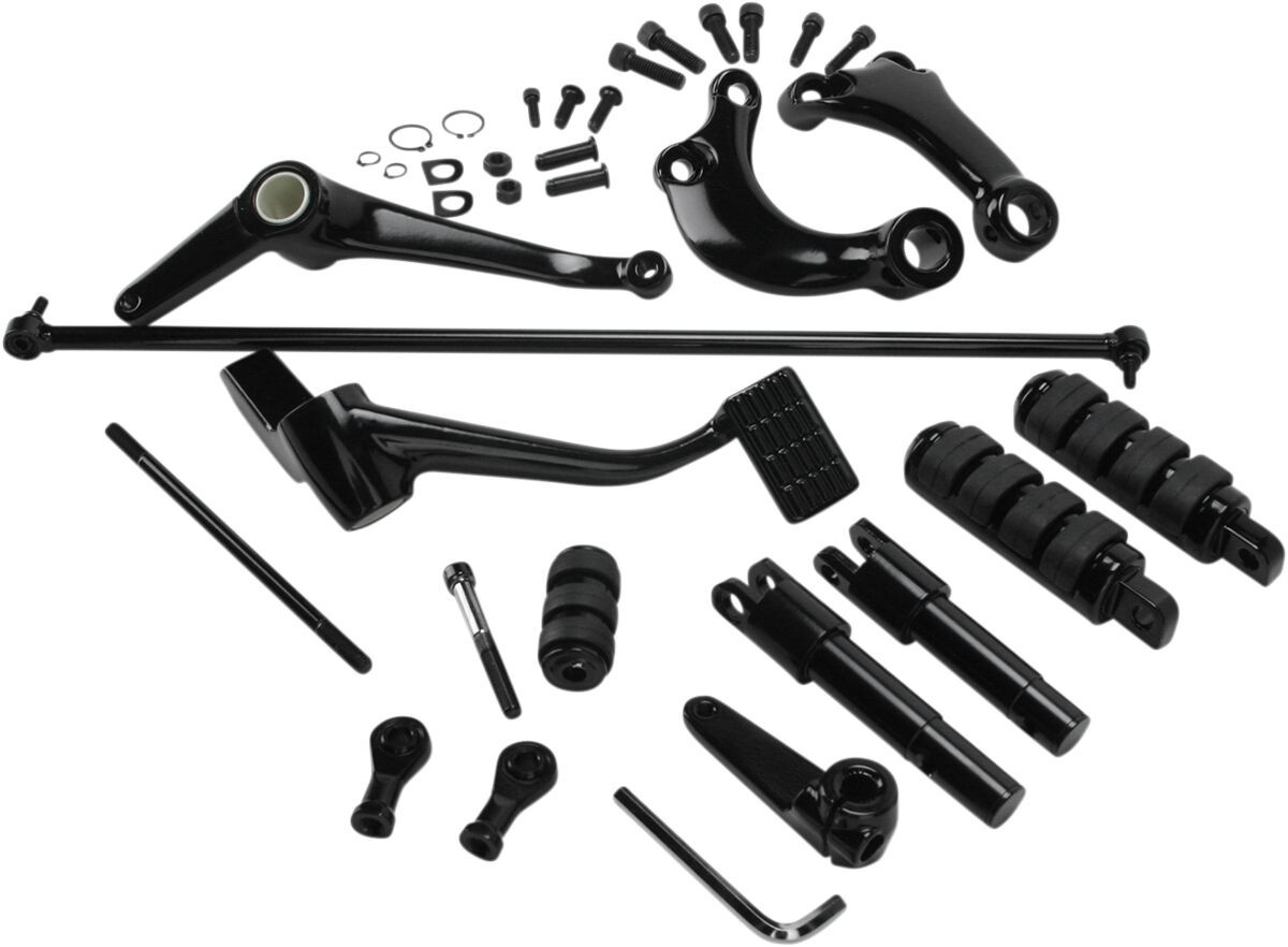Drag Specialties Forward Control Kit Black Forward Ctrl Blk 04-13Xl