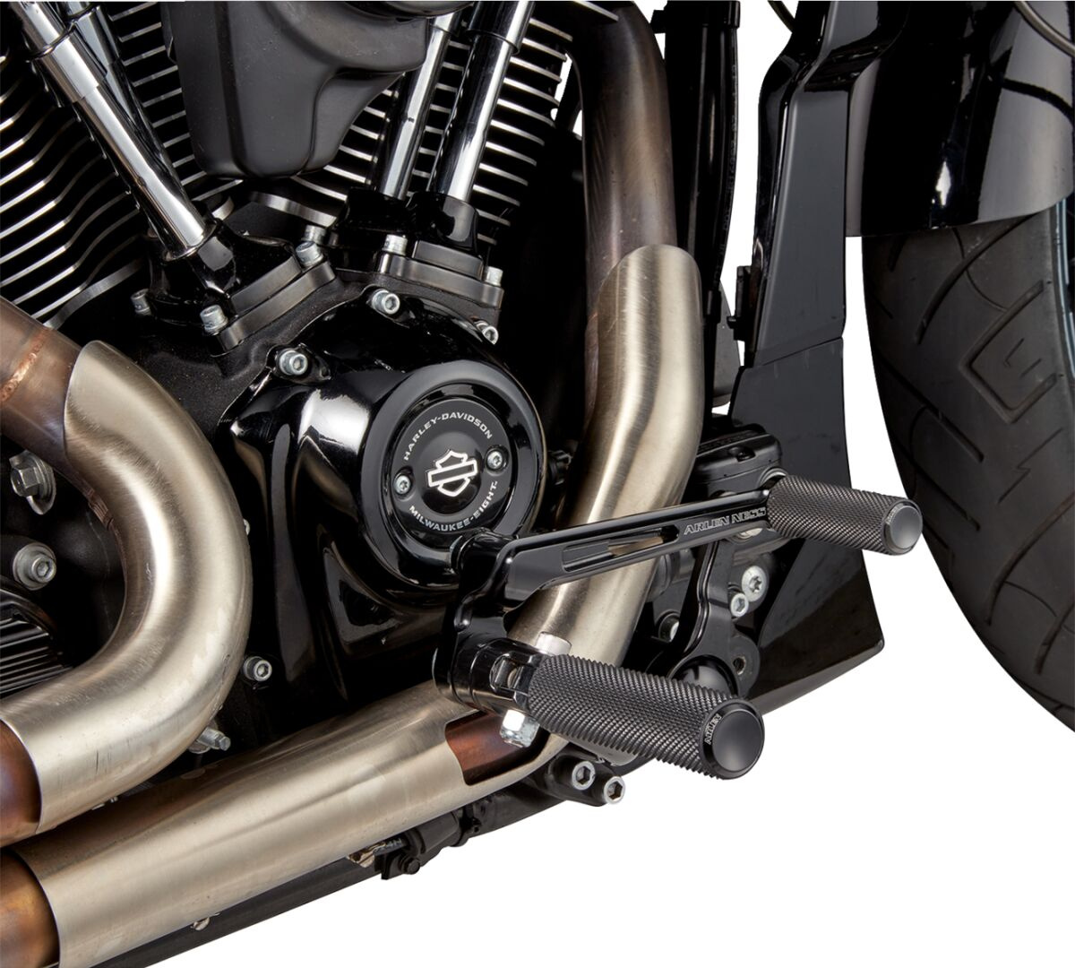 Arlen Ness Controls Mid 14+Touring Mid Controls - Flt 14-23 - Bla