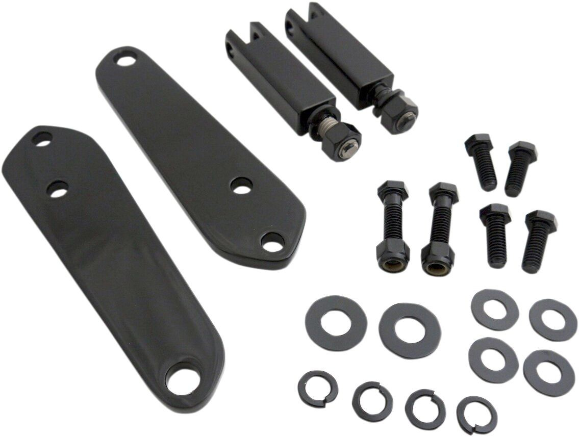 Drag Specialties Black Motor Mount Highway Bar Mount Hwy Pegs Blk Fxd