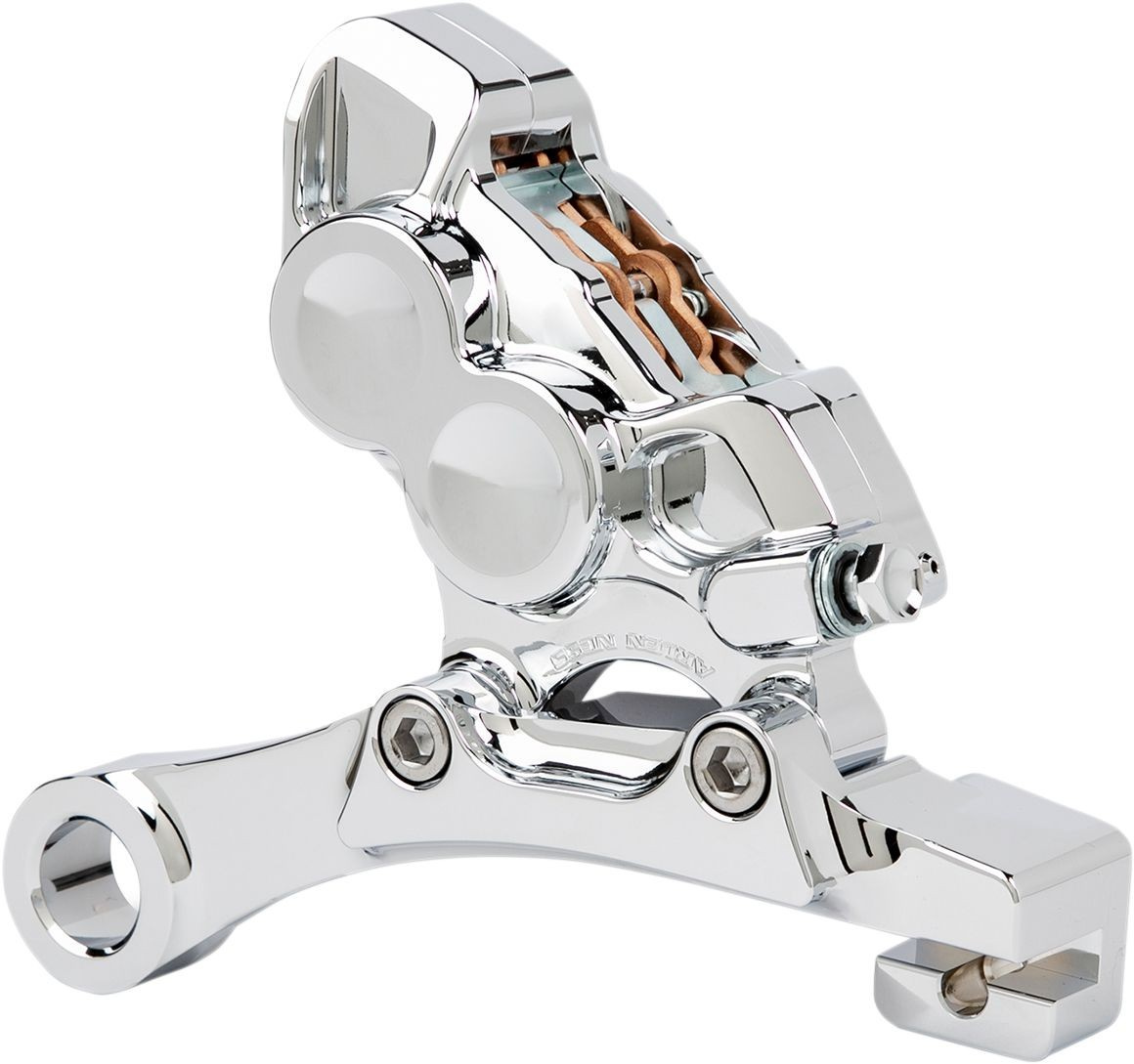 Arlen Ness Brake Caliper 4-Piston Rear Chrome Caliper - 4 Pistons - Fx