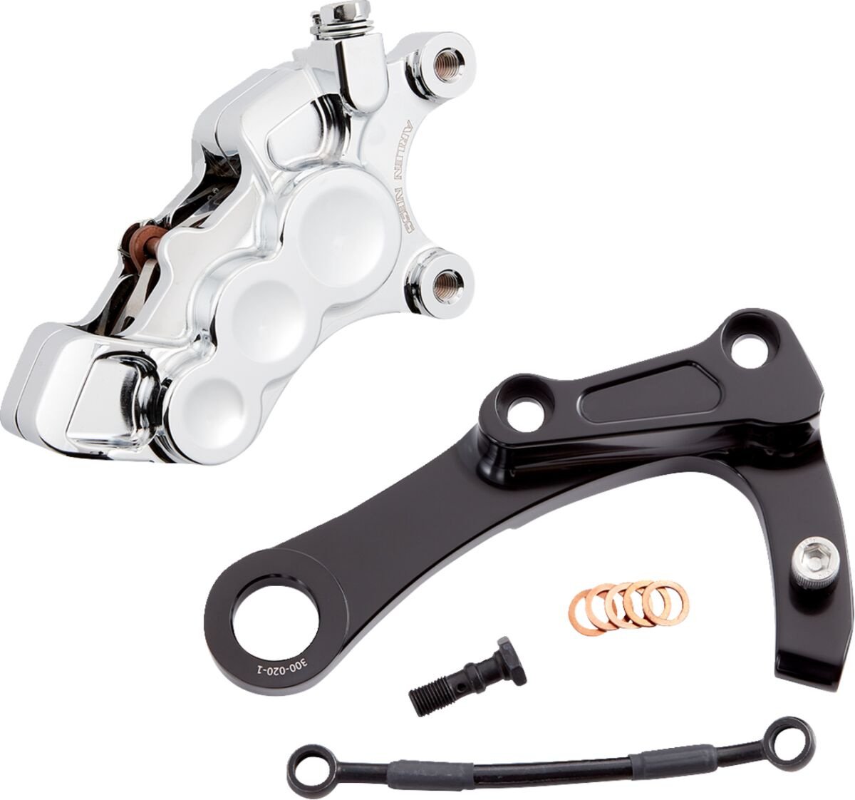 Arlen Ness Caliper Rear 6 Pist0N Chrome M8 Softail Caliper - 6 Pistons