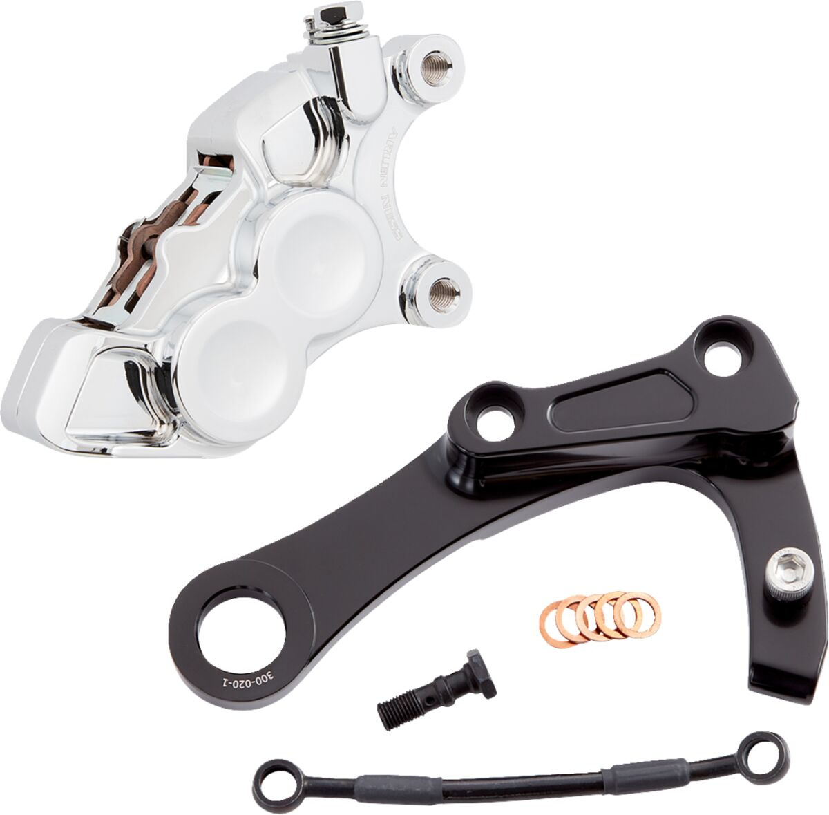 Arlen Ness Caliper Rear 4 Pist0N Chrome M8 Softail Caliper - 4 Pistons