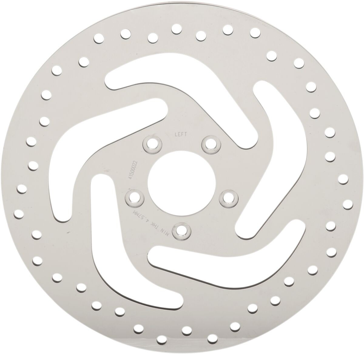 Drag Specialties Polished Stainless Steel Drilled Front Brake Rotor Ro