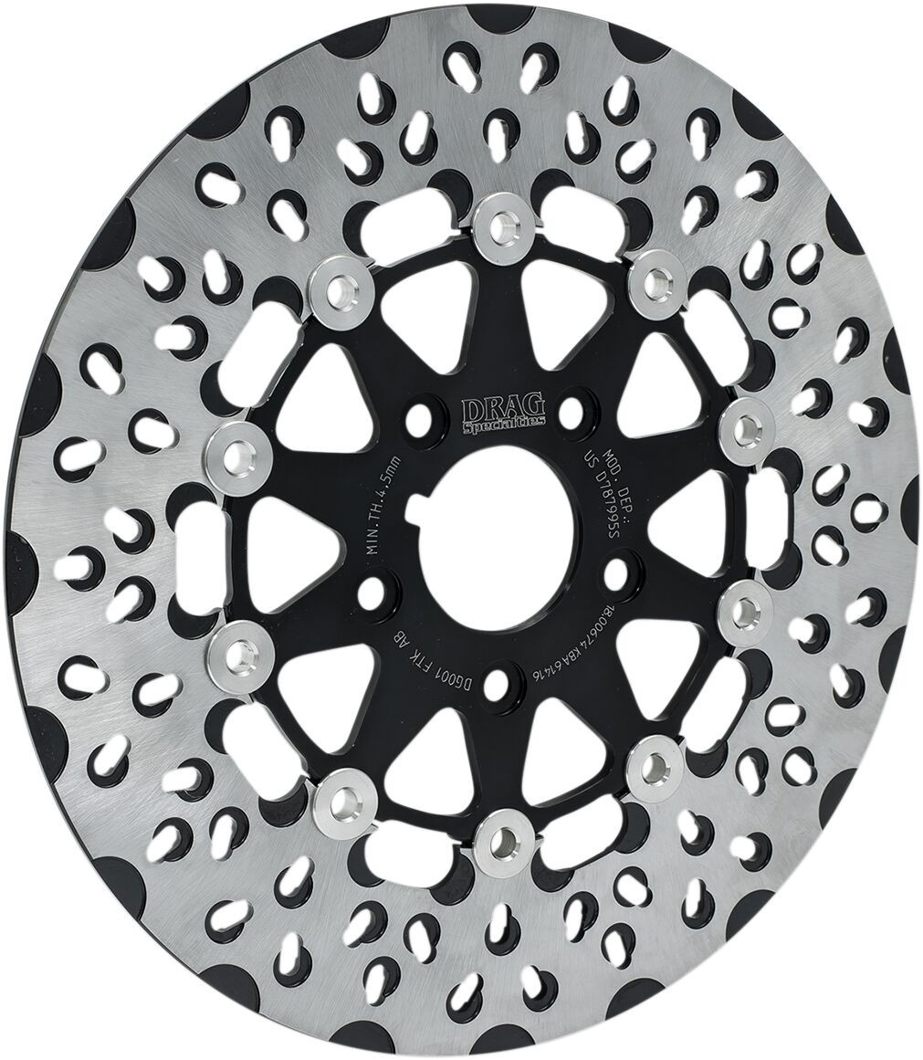 Drag Specialties Brake Rotor Diskle Black Brake Rotor Diskle Bk