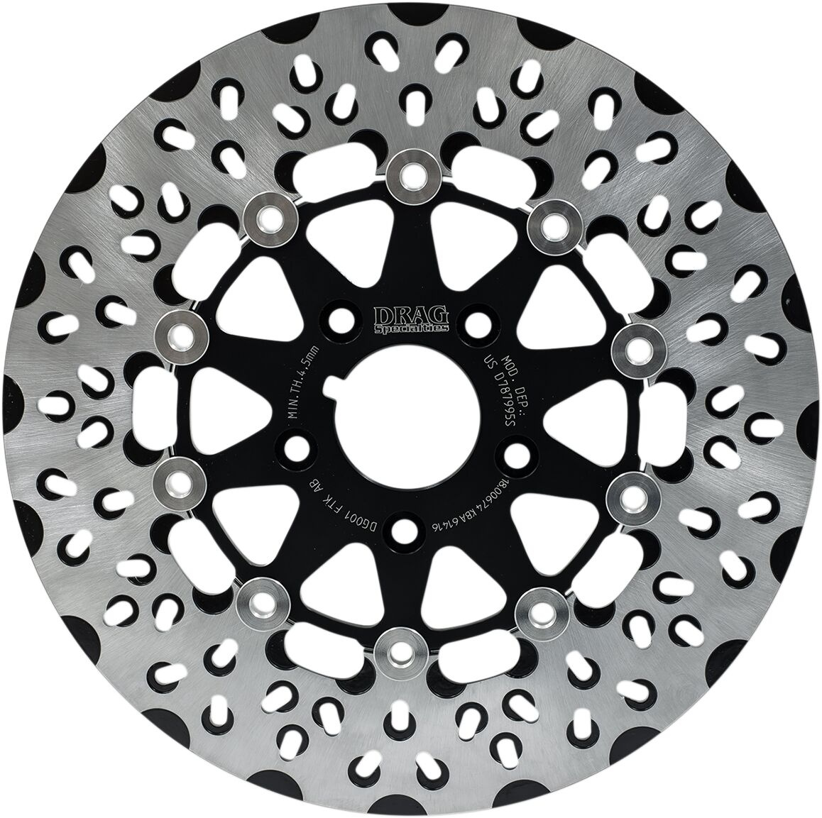 Drag Specialties Brake Rotor Diskle Black Brake Rotor Diskle Bk